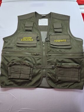 Junior Explorer Kids Olive Green Utility Vest -